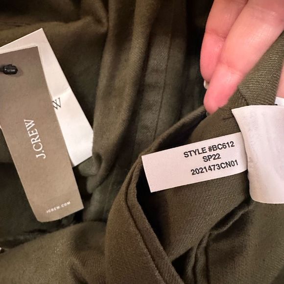 J Crew nwt Green Classic-fit suit jacket in stretch hemp-organic cotton blend XL - Picture 5 of 8